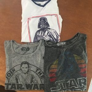 Star Wars 3 tshirt lot Size XL